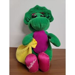 Vintage 1990s Baby Bop Green Plush Barney #A9